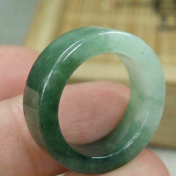 Certified Green 100% Natural A jadeite jade Ring 戒指 USA 7# - Picture 6 of 13